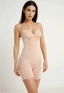 Spanx ONCORE OPEN BUST MID-THIGH BODYSUIT - Body - Soft Nude