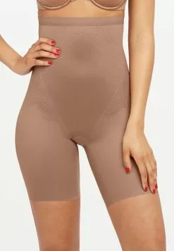 Spanx THINSTINCTS® 2.0 HIGH-WAISTED MID-THIGH SHORT - Shapewear - Café Au Lait