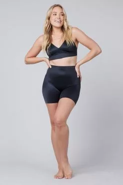 SPANX Figurformende Shorts Aus Satin, Schwarz -Spanx Verkaufsshop C31148s4