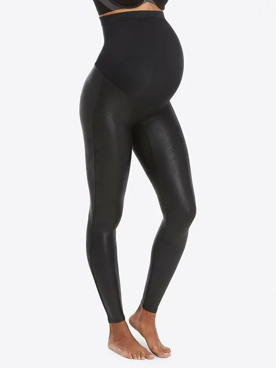 Mama Spanx Faux Leather Leggings Mit Shaping-Effekt 3 Mama Spanx Faux Leather Leggings Mit Shaping-Effekt